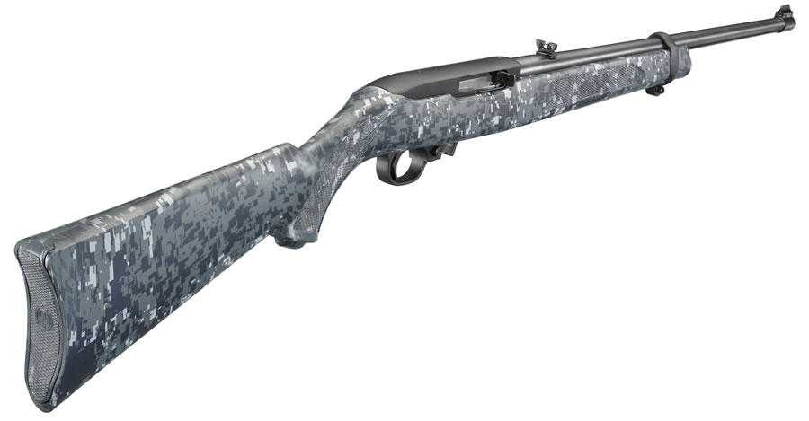 10/22 Exclusive 22 LR Autoloading Rifle with Navy Blue Digital Camo Stock