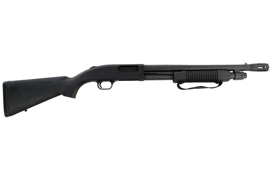 500 Tactical 12 Gauge Pump Shotgun with Forearm Strap and Breaching Barrel