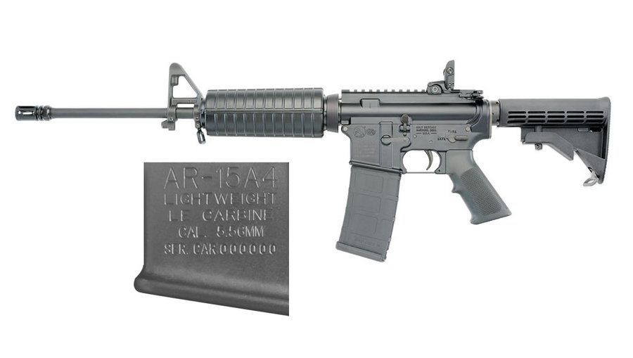 AR-15 A4 Tactical Carbine 5.56x45 NATO with Lightweight Barrel
