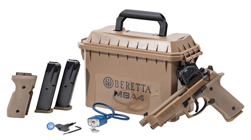 BERETTA M9A4 FLAT DARK EARTH 9MM 5.2″ BARREL 15-ROUNDS OPTIC BUNDLE