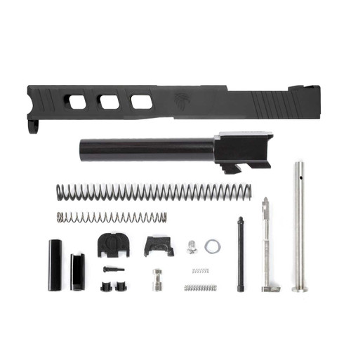 Complete LFA Elite Glock® 17 Compatible Slide – Black w/ Stainless, Black, Threaded or Non-Threaded Barrel + Holosun 507C-X2