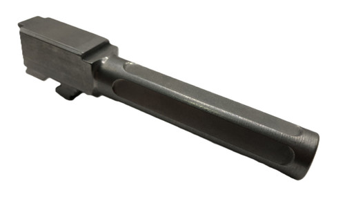 Fits Glock 19 9mm Match 5 Sided Flat Fluted Threaded Barrel in Naked Stainless Steel