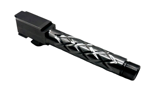 Fits Glock 19 9mm Match Diamond Weave Fluted Barrel Naked Stainless Steel