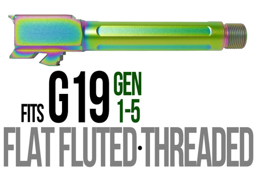 Fits Glock 19 9mm Match Grade Barrel Golf Ball Dimpled in Radio Active