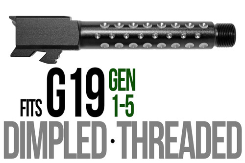 Fits Glock 19 9mm Match Thick Spiral Fluted Barrel 2 Tone
