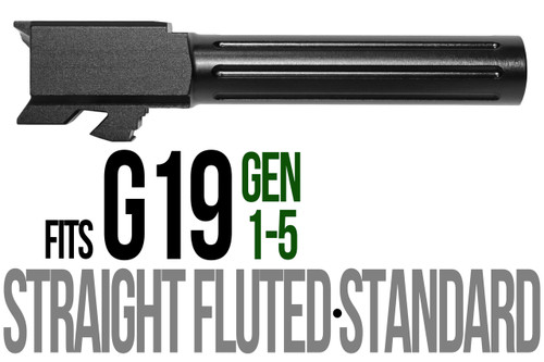Fits Glock 43 43x 9mm Straight Fluted Barrel Threaded