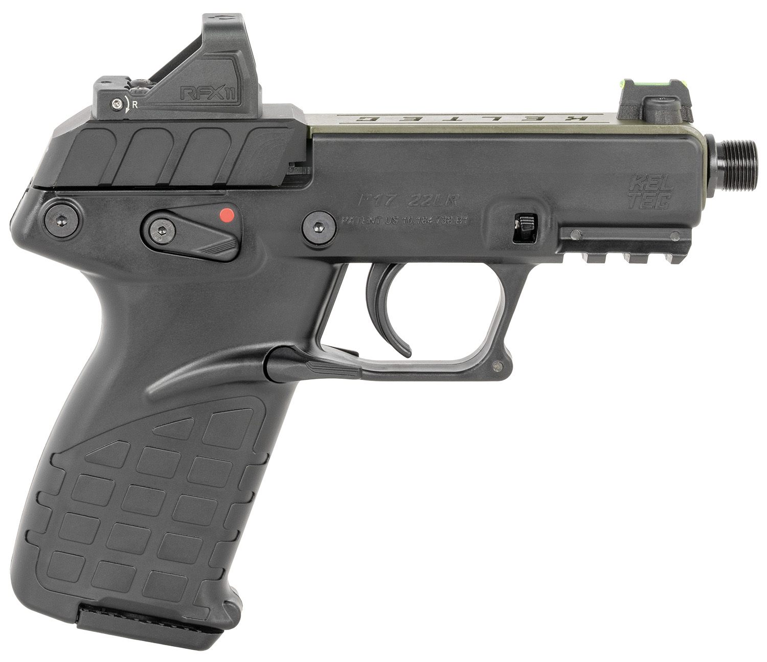 Kel Tec P17 22 LR OD Green 161 W Optic Holster