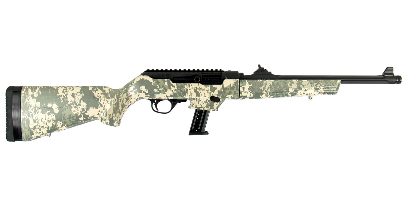PC Carbine 9mm with Synthetic Digital Camo Stock and Threaded Barrel