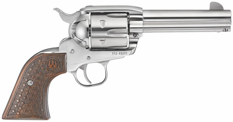 Ruger Vaquero Stainless .45 Colt 4.62″ Barrel 6-Rounds Rosewood Grips