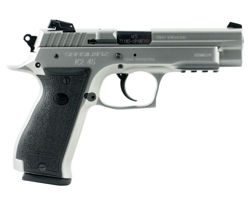 SAR USA K2 STAINLESS .45 ACP 4.7″ BARREL 14-ROUNDS PICATINNY RAIL