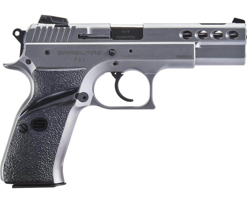 SAR USA P8L STAINLESS STEEL 9MM 4.60″ BARREL 17-ROUNDS ADJUSTABLE SIGHTS