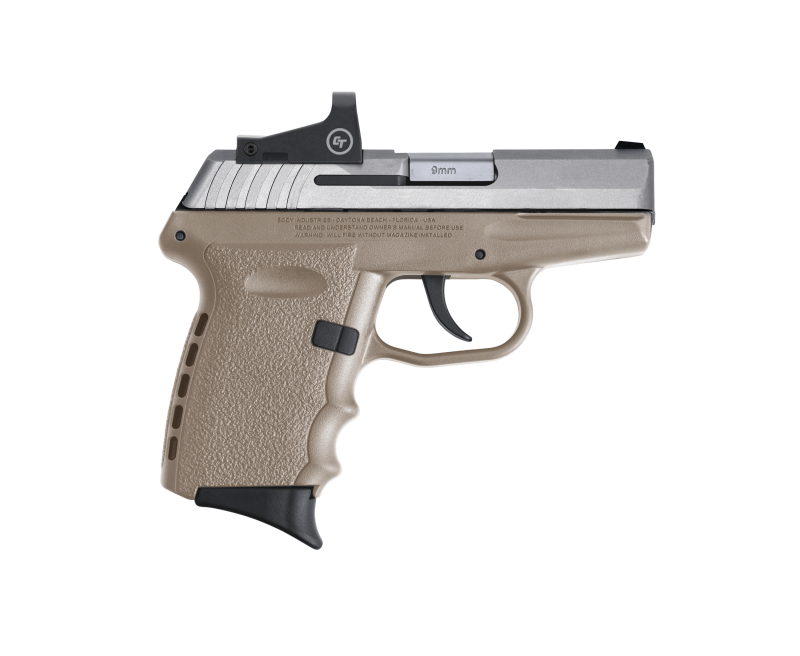 SCCY CPX-2 Gen3 Flat Dark Earth / Stainless 9mm 3.1″ Barrel 10-Rounds
