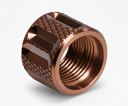 Thread Protector 1/2 x 28 (9mm & .357SIG Barrel) Knurled Straight Fluted in Radio Active Green