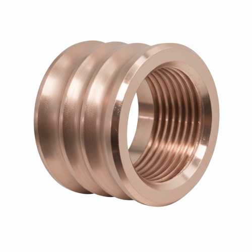Thread Protector 1 2 X 28 9MM 357SIG Barrel Knurled Straight Fluted IN Rose Gold